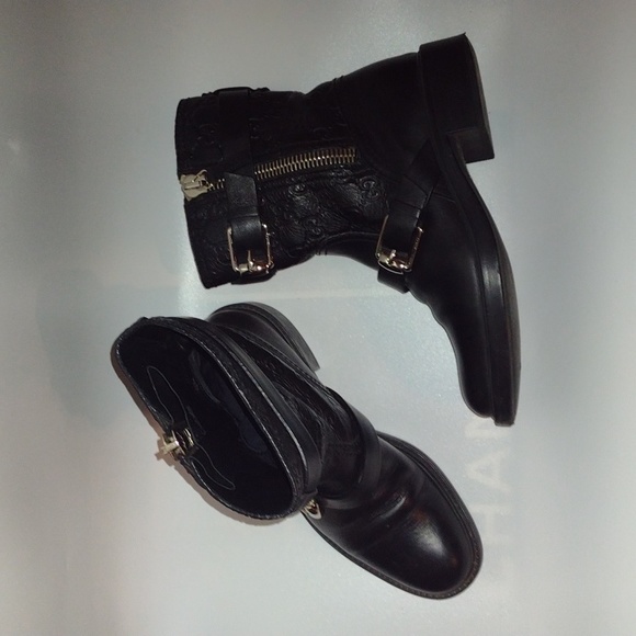 Gucci Black Leather GG Guccissima Moto Boots 🖤 AUTHENTIC - Picture 8 of 16